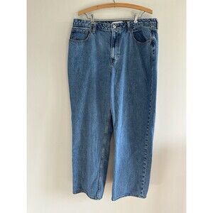 Abercrombie Fitch Jeans Women Size 16 Blue Denim The Loose High Rise Curve Love